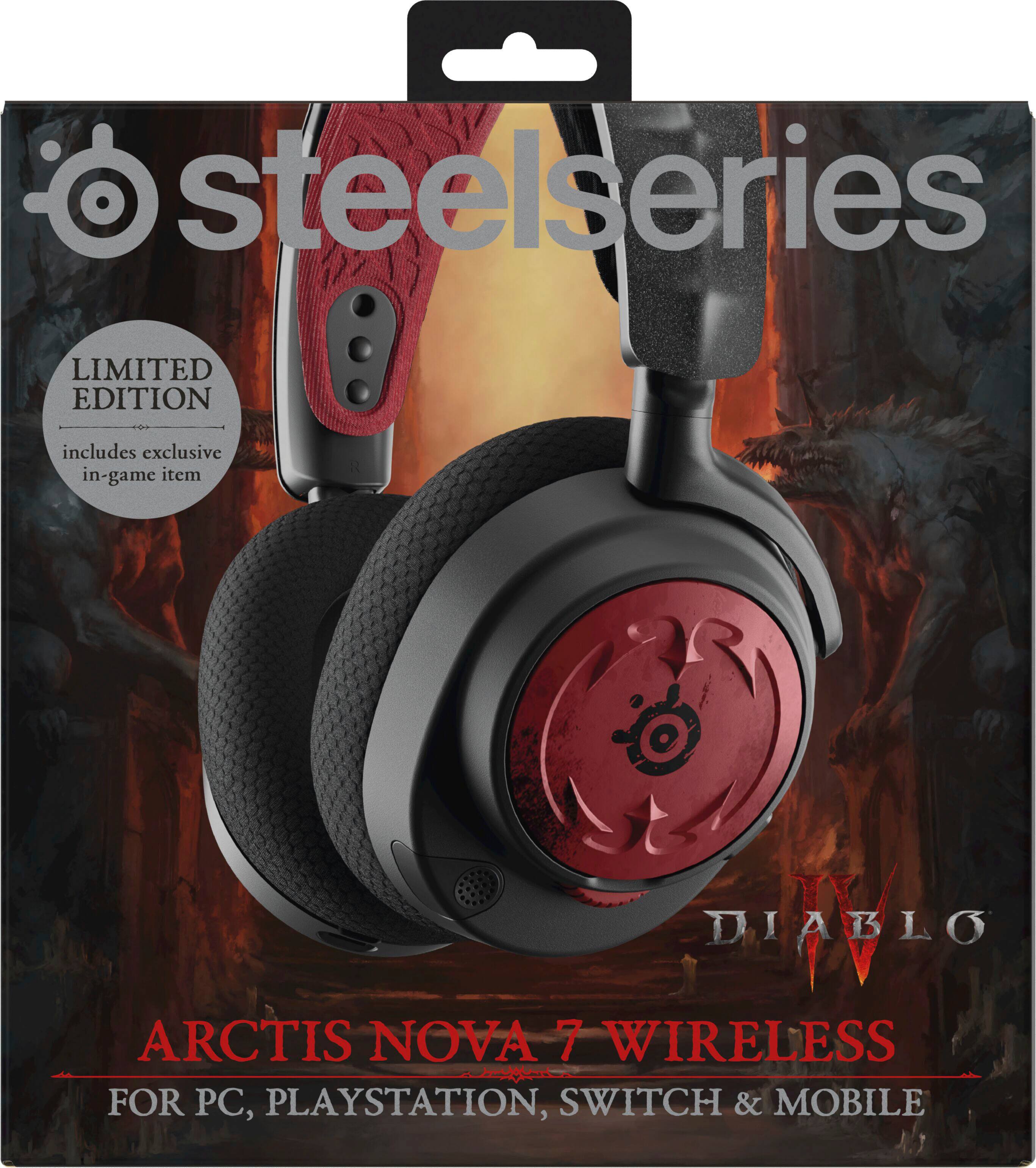  SteelSeries Arctis Nova 7P Wireless Multi-Platform Gaming &  Mobile Headset — Nova Acoustic System — 2.4GHz & Simultaneous Bluetooth —  38Hr Battery — USB-C — Gen2 Mic — PS5, PS4, PC