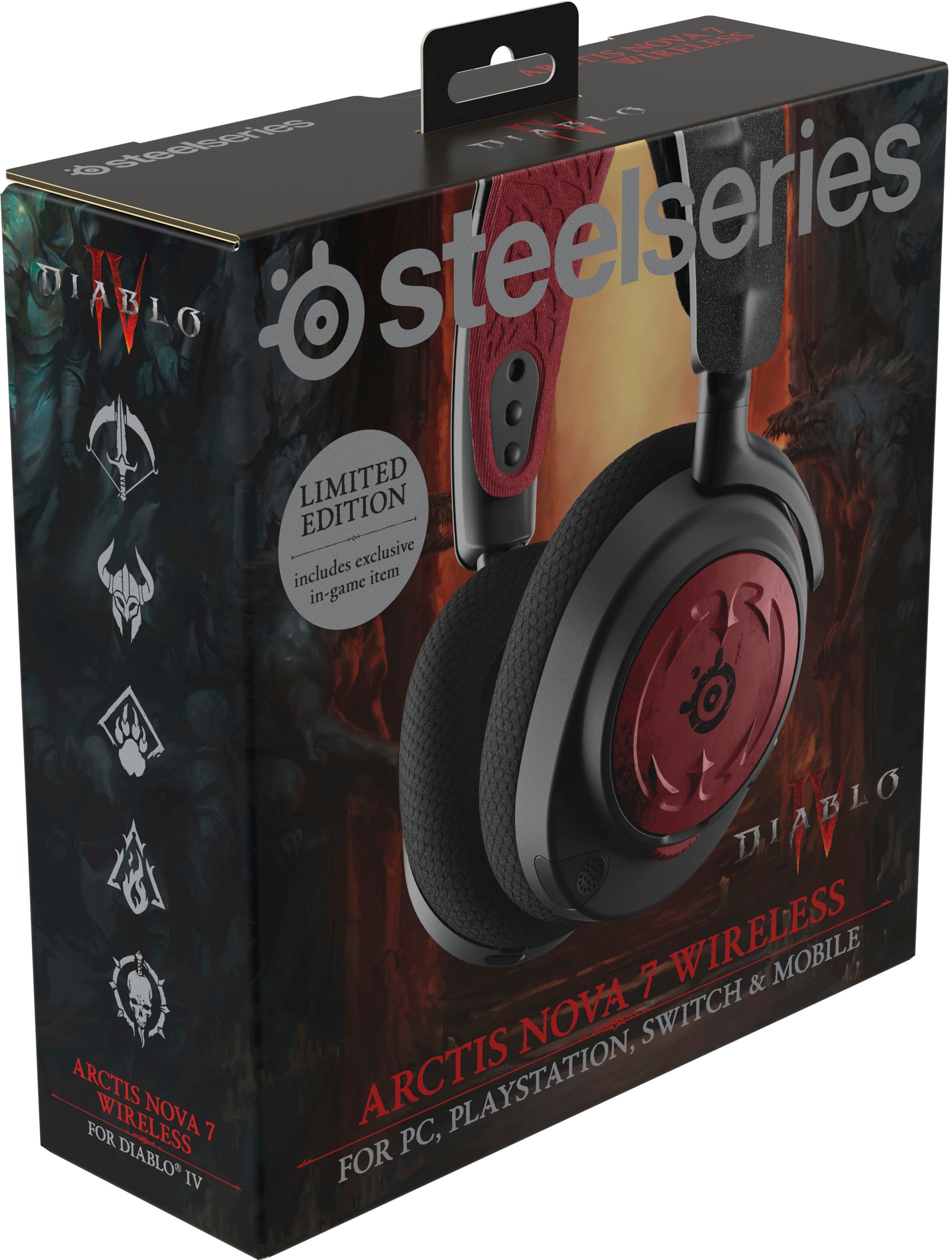 Alt View 17. SteelSeries - Arctis Nova 7 Wireless Gaming Headset for PC - Diablo IV Edition.