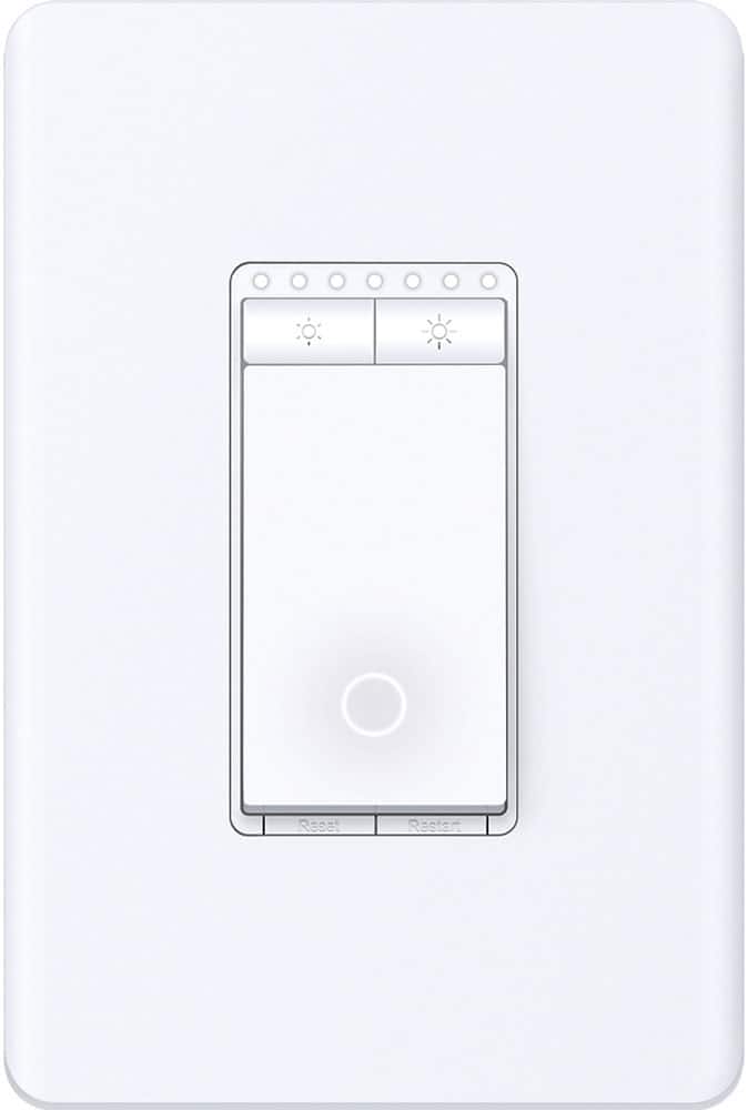 TP-Link - Tapo Smart Wi-Fi Light Dimmer Switch with Matter (1-Pack) - Replaces Most Traditional Switches - White - Front_Zoom