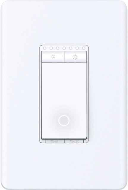 Front. TP-Link - Tapo Smart Wi-Fi Light Dimmer Switch with Matter - White.