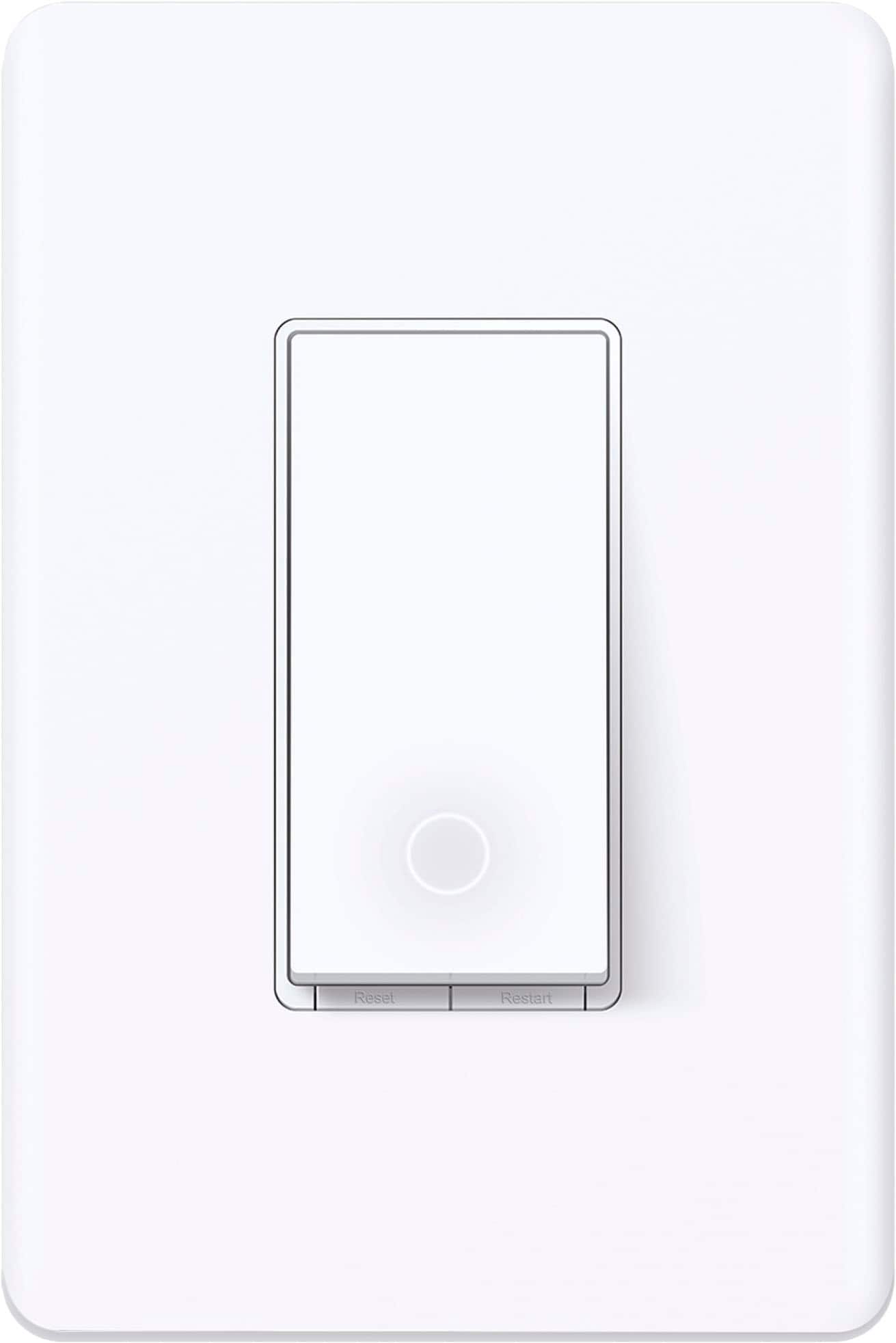 TP-Link - Tapo Smart Wi-Fi Light Switch with Matter - Replaces Most Traditional Switches - White - Front_Zoom