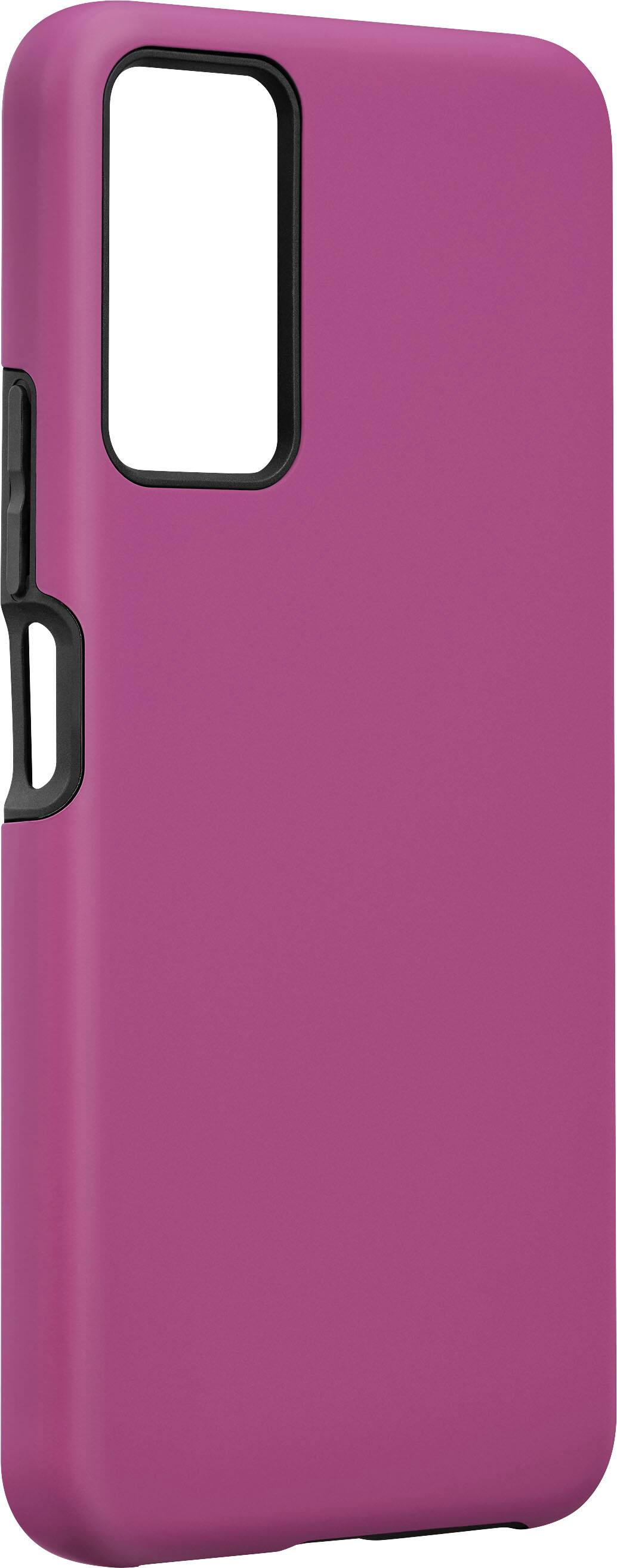 Angle. Lively® - Dual-Layer Hard Shell Case for Jitterbug Smart4 - Pink.