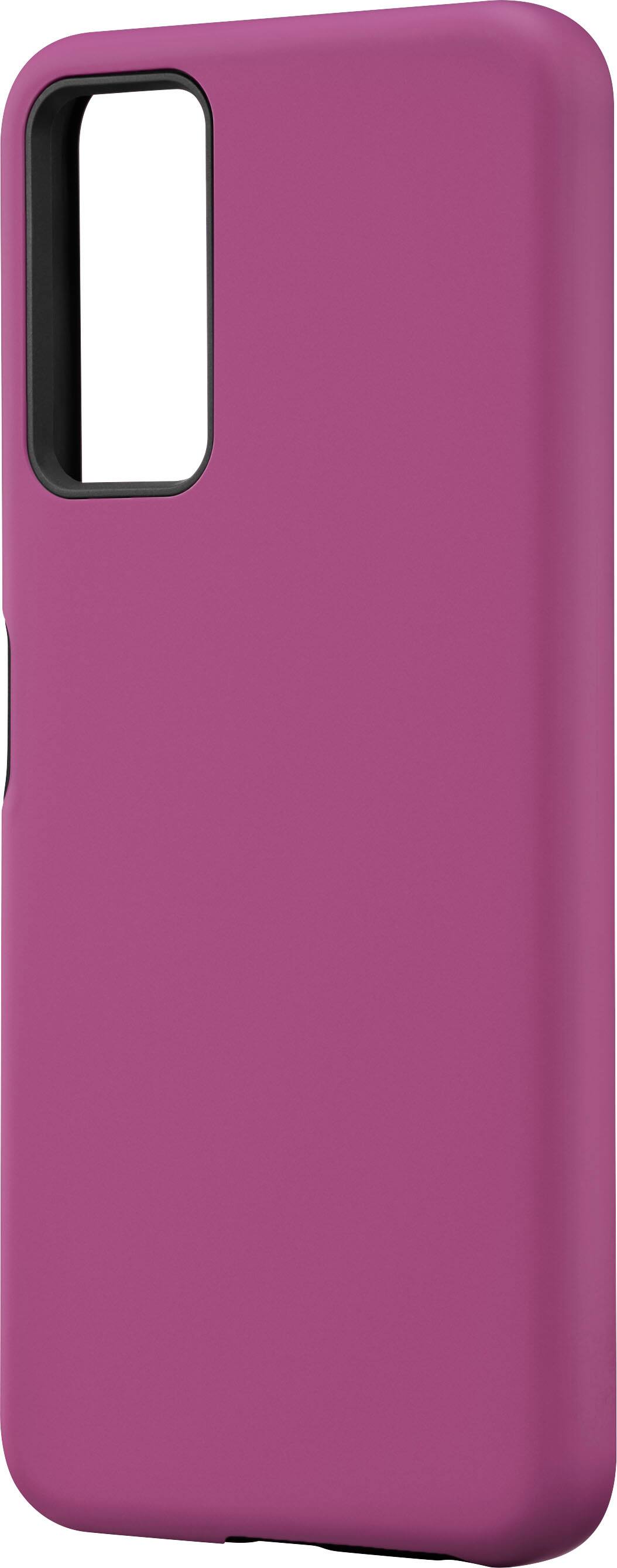 Left. Lively® - Dual-Layer Hard Shell Case for Jitterbug Smart4 - Pink.