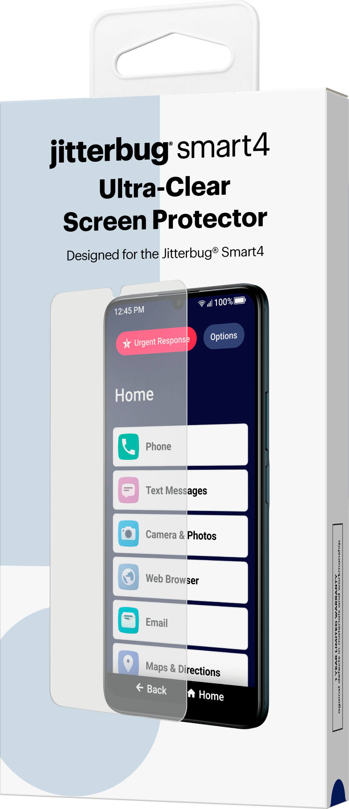 Alt View 13. Lively® - Glass Screen Protector for Jitterbug Smart4 - Clear.