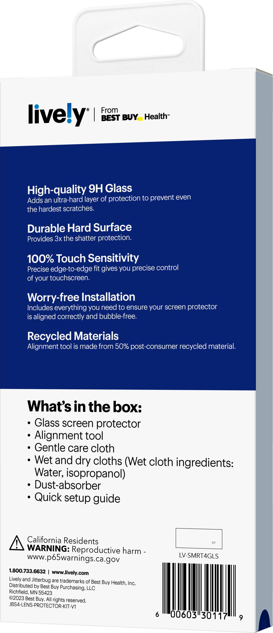 Alt View 14. Lively® - Glass Screen Protector for Jitterbug Smart4 - Clear.