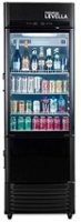 Premium Levella - 12.5 cu. ft. 2-Door Commercial Merchandiser Refrigerator Glass-Door Beverage Display Cooler with Freezer and Ice Maker - Black - Front_Zoom