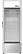 Angle. Premium Levella - 6.5 cu. ft. 1-Door Commercial Merchandiser Refrigerator Glass-Door Beverage Display Cooler - Silver.