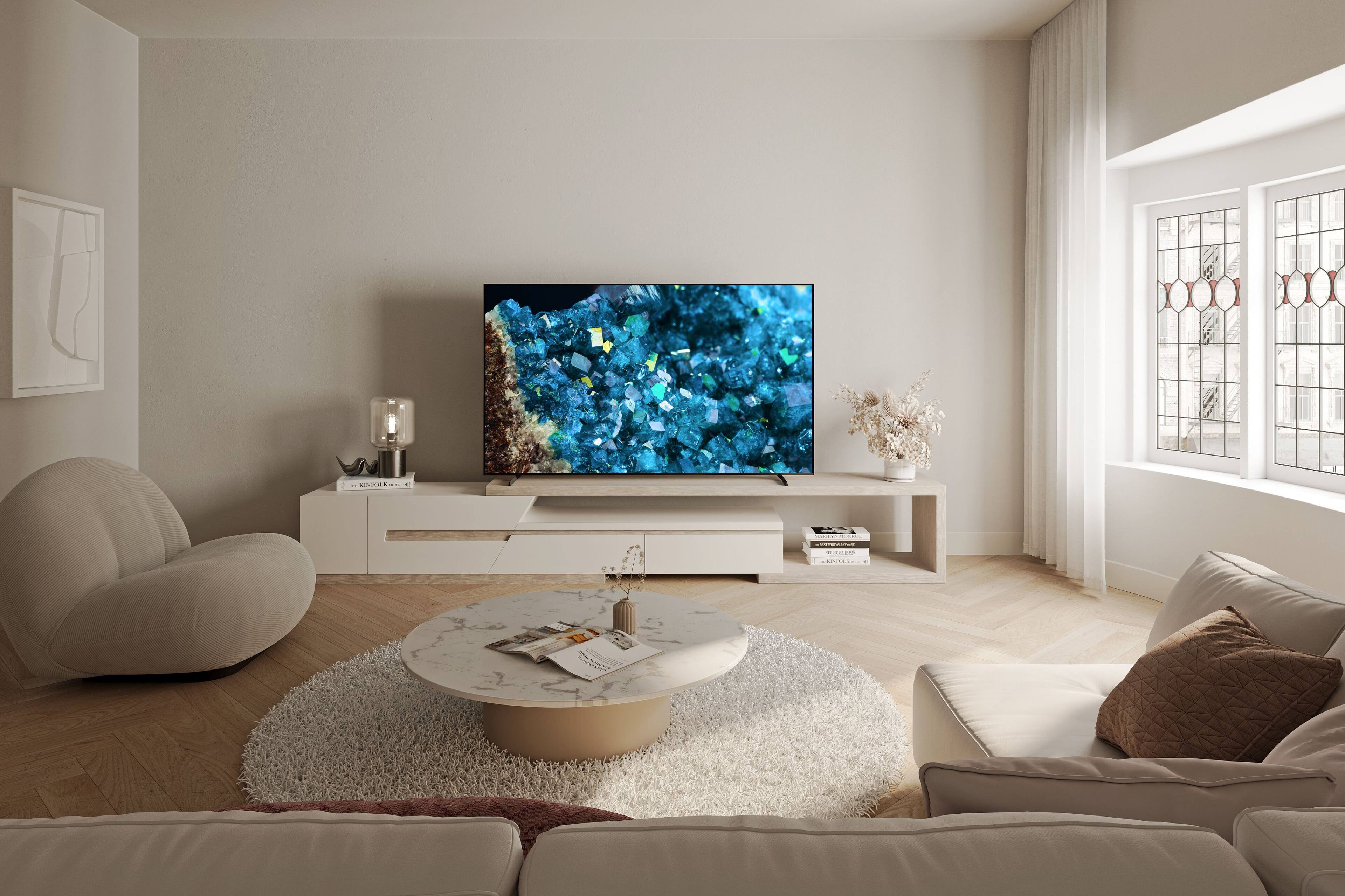 Alt View 17. Sony - 55" Class BRAVIA XR A80L OLED 4K UHD Smart Google TV - Black.