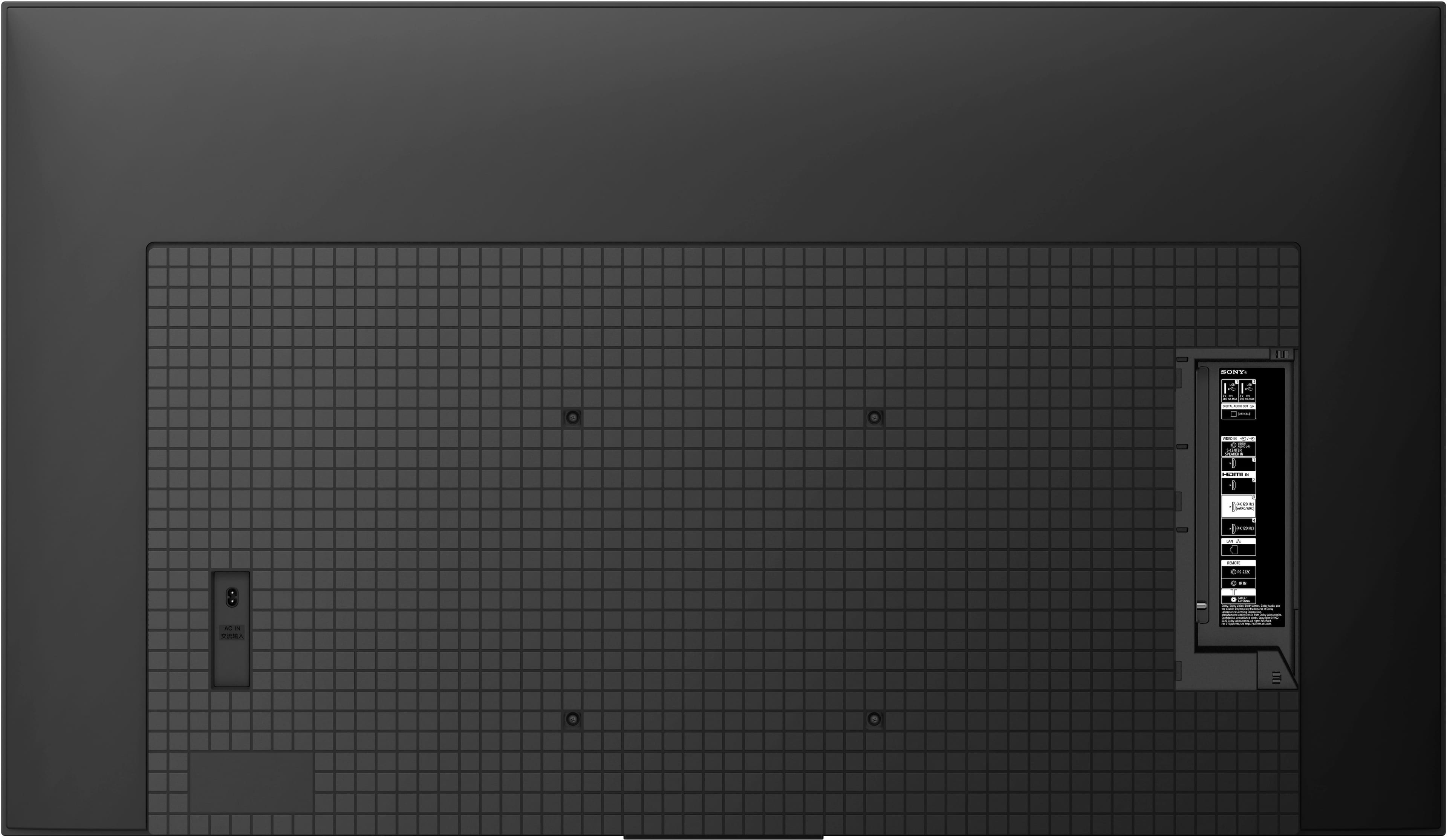 Back. Sony - 77" Class BRAVIA XR A80L OLED 4K UHD Smart Google TV - Black.