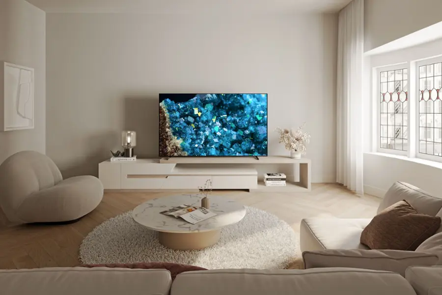 Alt View 17. Sony - 77" Class BRAVIA XR A80L OLED 4K UHD Smart Google TV - Black.