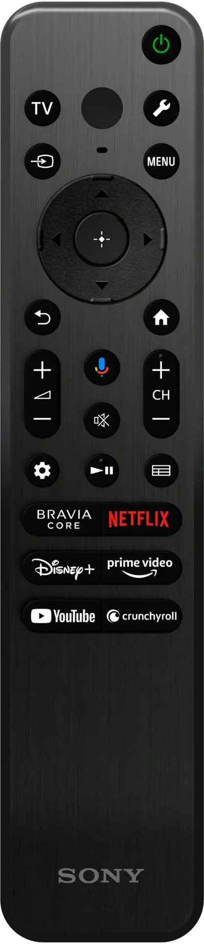 Remote Control. Sony - 77" Class BRAVIA XR A80L OLED 4K UHD Smart Google TV - Black.