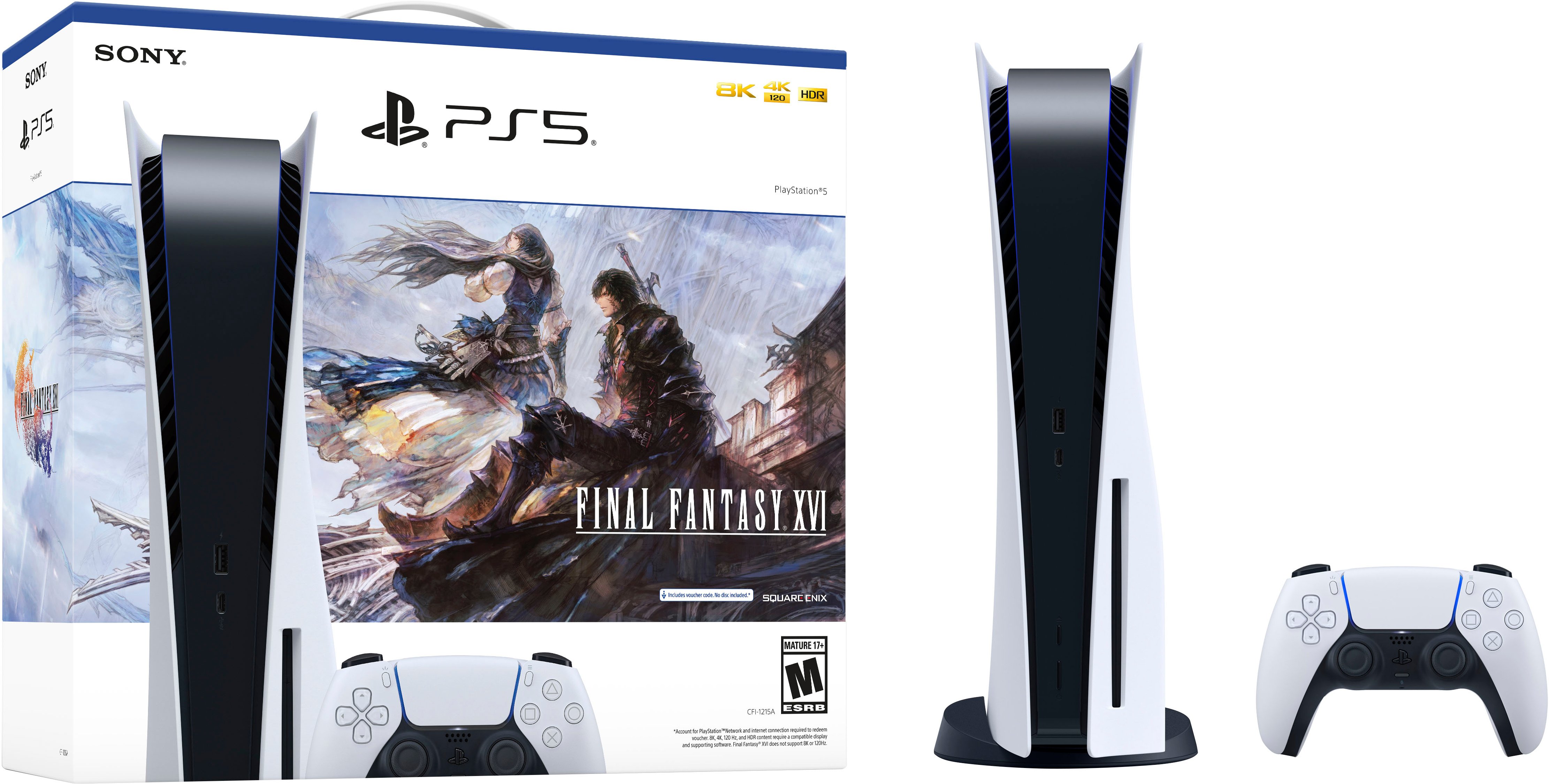 Best Buy: Sony PlayStation 5 Console – FINAL FANTASY XVI Bundle White  1000037776