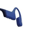 Left. Shokz - OpenSwim Bone Conduction Open-Ear MP3 Swimming Headphones - Blue.