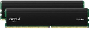Crucial - Pro 32GB Kit (2x16GB) 1600 MHz DDR4-3200 UDIMM Desktop Memory - Black - Front_Zoom