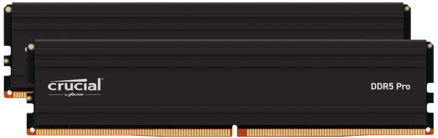 Crucial Pro 32GB (2x16GB) DDR5 5600MHz C46 UDIMM Desktop Memory Black  CP2K16G56C46U5 - Best Buy