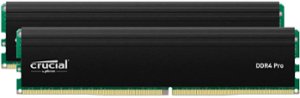 Crucial - Pro 64GB Kit (2x32GB) 3200 MHz DDR4-3200 UDIMM Desktop Memory - Black - Front_Zoom