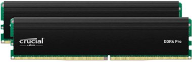 Crucial Pro 64GB Kit (2x32GB) 1600 MHz DDR4-3200 UDIMM Desktop Memory - Front_Zoom
