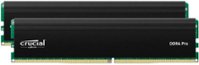 Crucial - Pro 64GB Kit (2x32GB) DDR4 3200MHz C22 UDIMM Desktop Memory Kit - Black - Front_Zoom