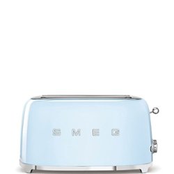 SMEG - TSF01 4-Slice Wide Slot Toaster - Pastel Blue - Front_Zoom