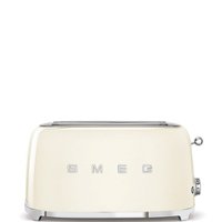 SMEG TSF02 4-Slice Long Wide-Slot Toaster - Cream - Front_Zoom