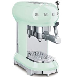 SMEG - ECF01 Semi-Automatic 15 bar pressure Espresso Machine - Pastel Green - Front_Zoom