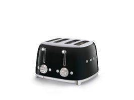 SMEG TSF03 4-Slice Wide-Slot Toaster - Black - Front_Zoom