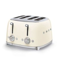 SMEG TSF03 4-Slice Wide-Slot Toaster - Cream - Front_Zoom