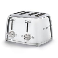SMEG TSF03 4-Slice Wide-Slot Toaster - Stainless Steel - Front_Zoom