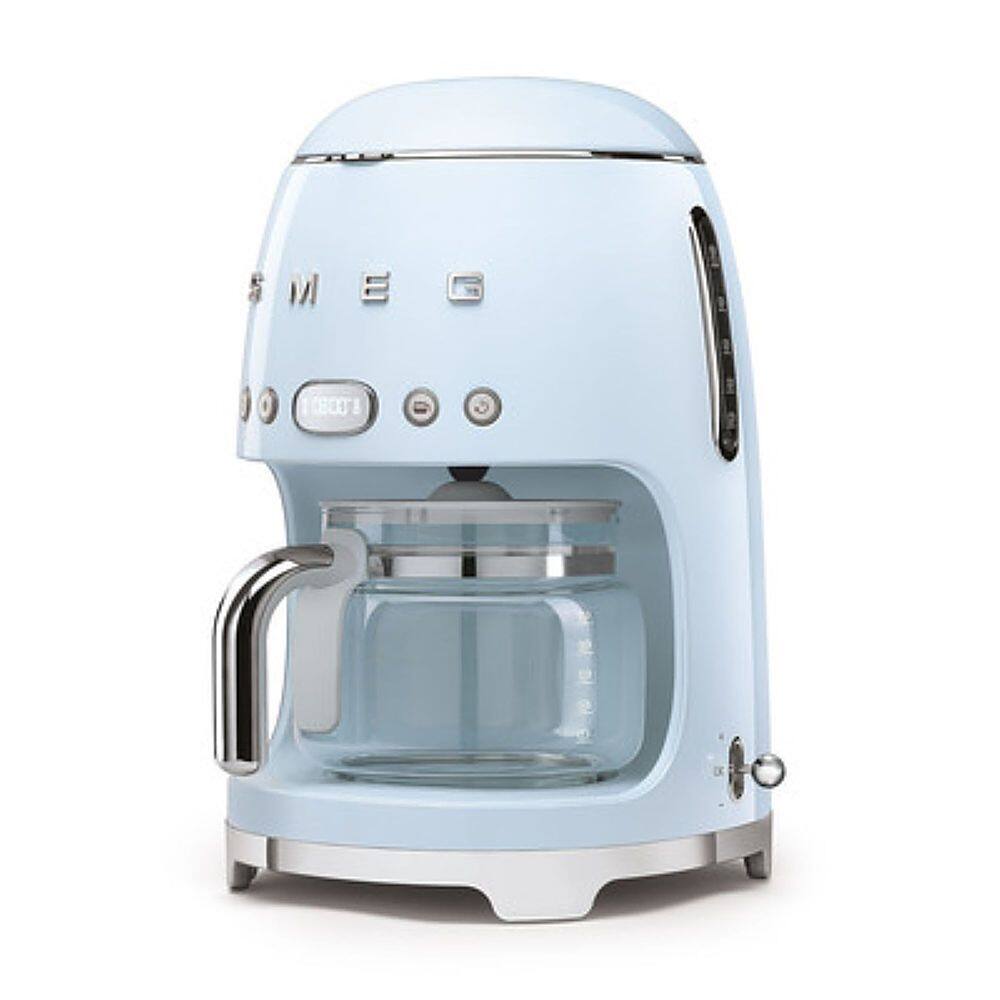 SMEG DCF02 Drip 10 Cup Coffee Maker Pastel Blue DCF02PBUS Open Box