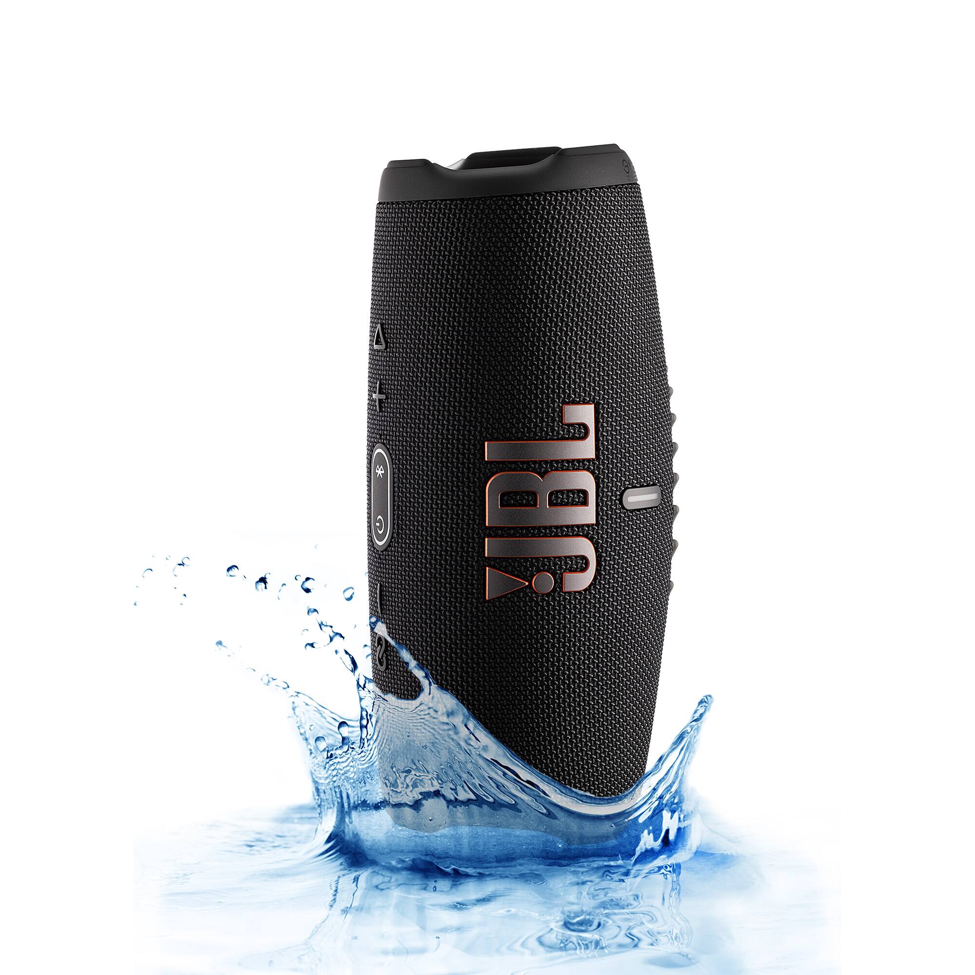 Alt View 5. JBL - JBL Charge 5 Portable Wireless Bluetooth Speaker with IP67 Waterproof with Case (Black) - Black.