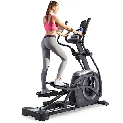 Front. HARISON - HR-E1507 Eco Luxury Smart Elliptical Machine - Black.