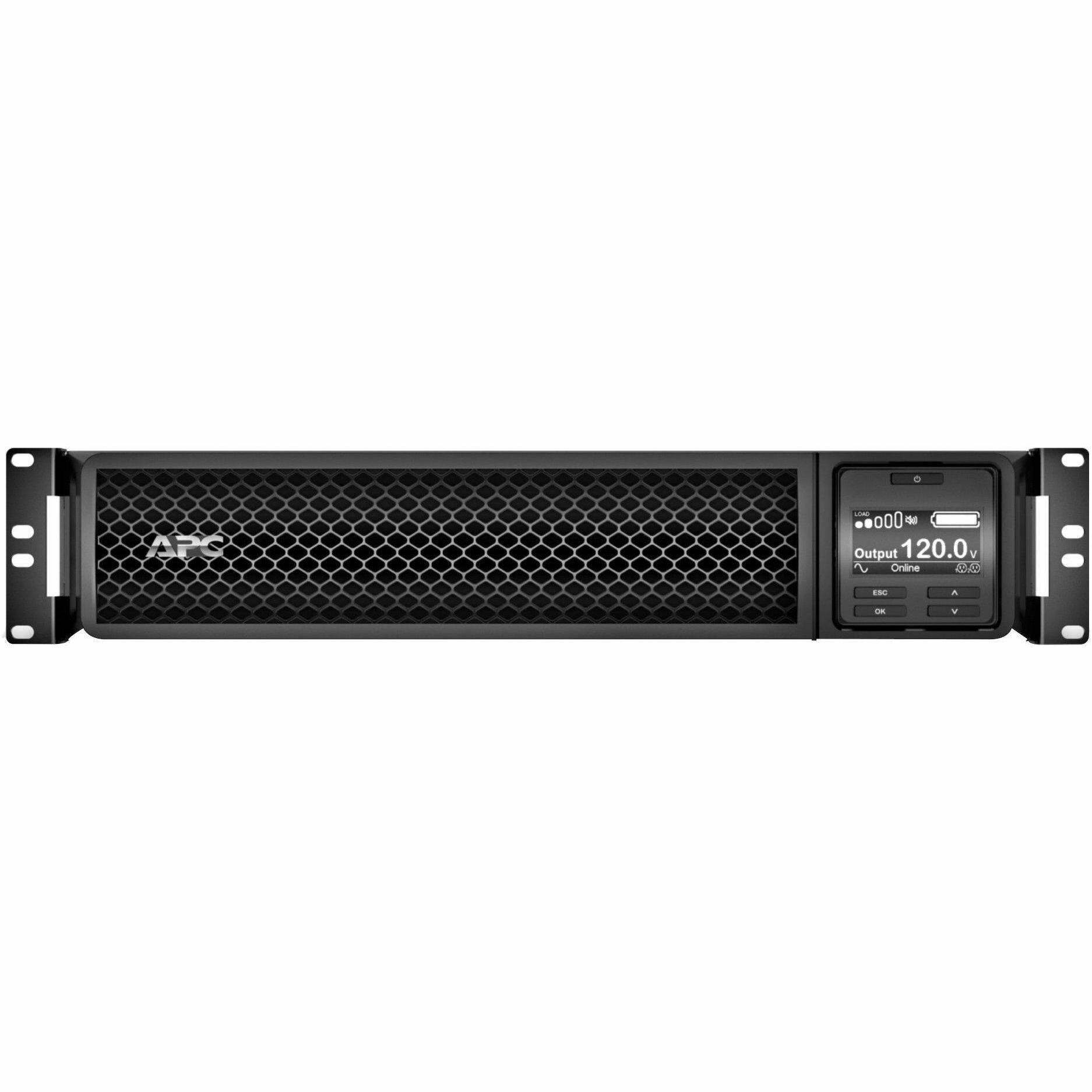 Alt View 1. APC - APC Smart-UPS On-Line, 2200VA, Rackmount 2U, 120V, 6x 5-20R+1x L5-20R NEMA outlets, Network Card, Extended runtime, W/ - Black.