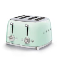 SMEG TSF03 4-Slice Wide-Slot Toaster - Pastel Green - Front_Zoom