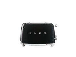 SMEG - TSF01 2-Slice Wide Slot Toaster - Black - Front_Zoom