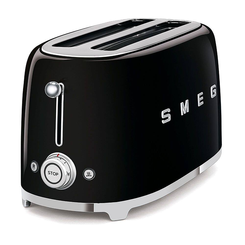 SMEG TSF02 4 Slice Long Wide Slot Toaster Black TSF02BLUS Open Box