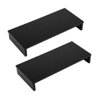 Mind Reader - Woodland Monitor Stand 2pc Black - Front_Zoom