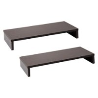 Mind Reader - Woodland Monitor Stand 2pc Brown - Front_Zoom