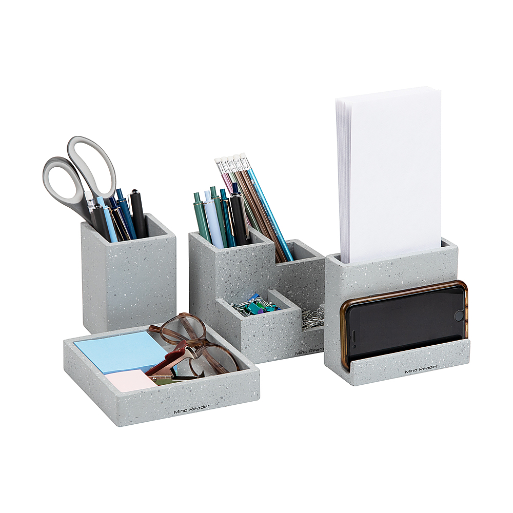 Mind Reader USB Port Desk Supplies Organizer Black USBORG-BLK