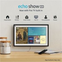 Amazon - Echo Show 15 15.6 inch Smart Display with Alexa and Fire TV - Black - Front_Zoom