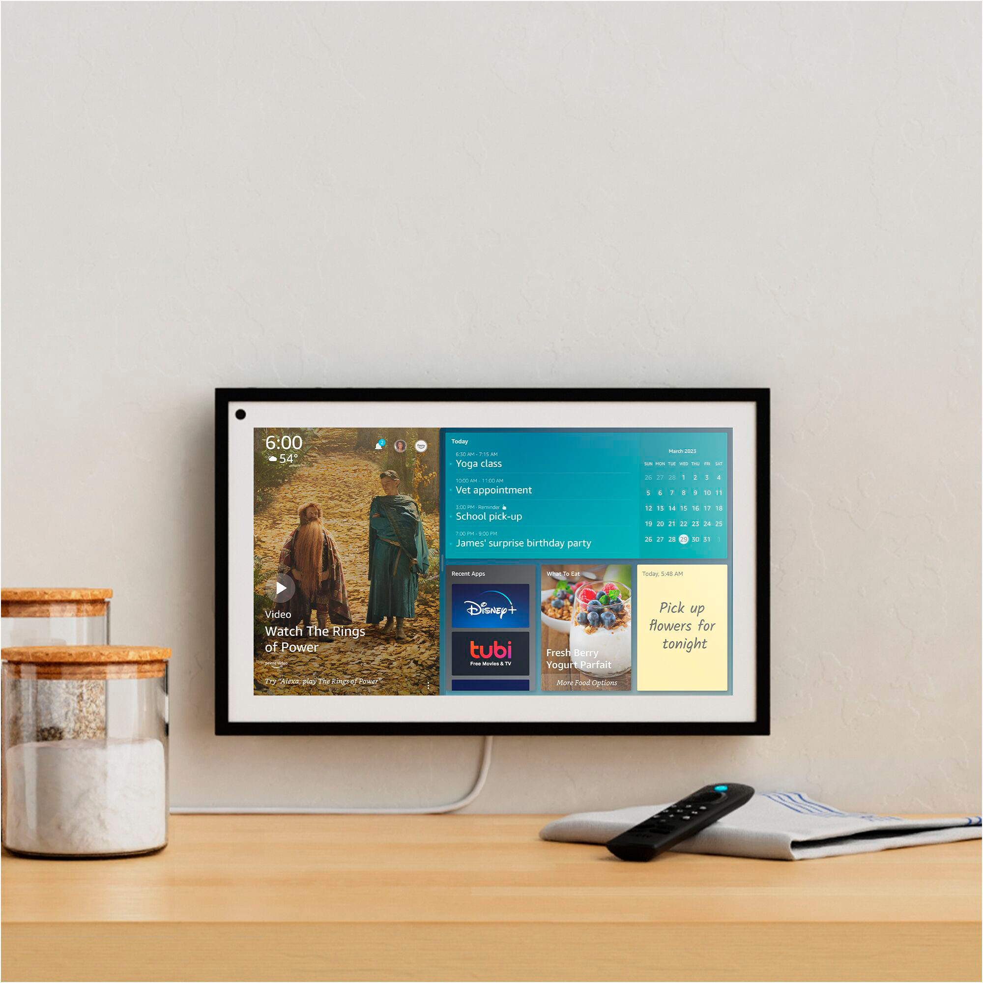  Echo Show 15 15.6 inch Smart Display with Alexa and Fire TV - Black