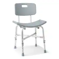 Medline - Shower Chair with Backrest - Gray - Front_Zoom