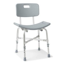 Medline - Shower Chair with Backrest - gray - Front_Zoom