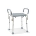 Front. Medline - Bath Bench with Arms - gray.