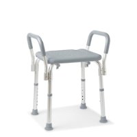 Medline - Bath Bench with Arms - gray - Front_Zoom