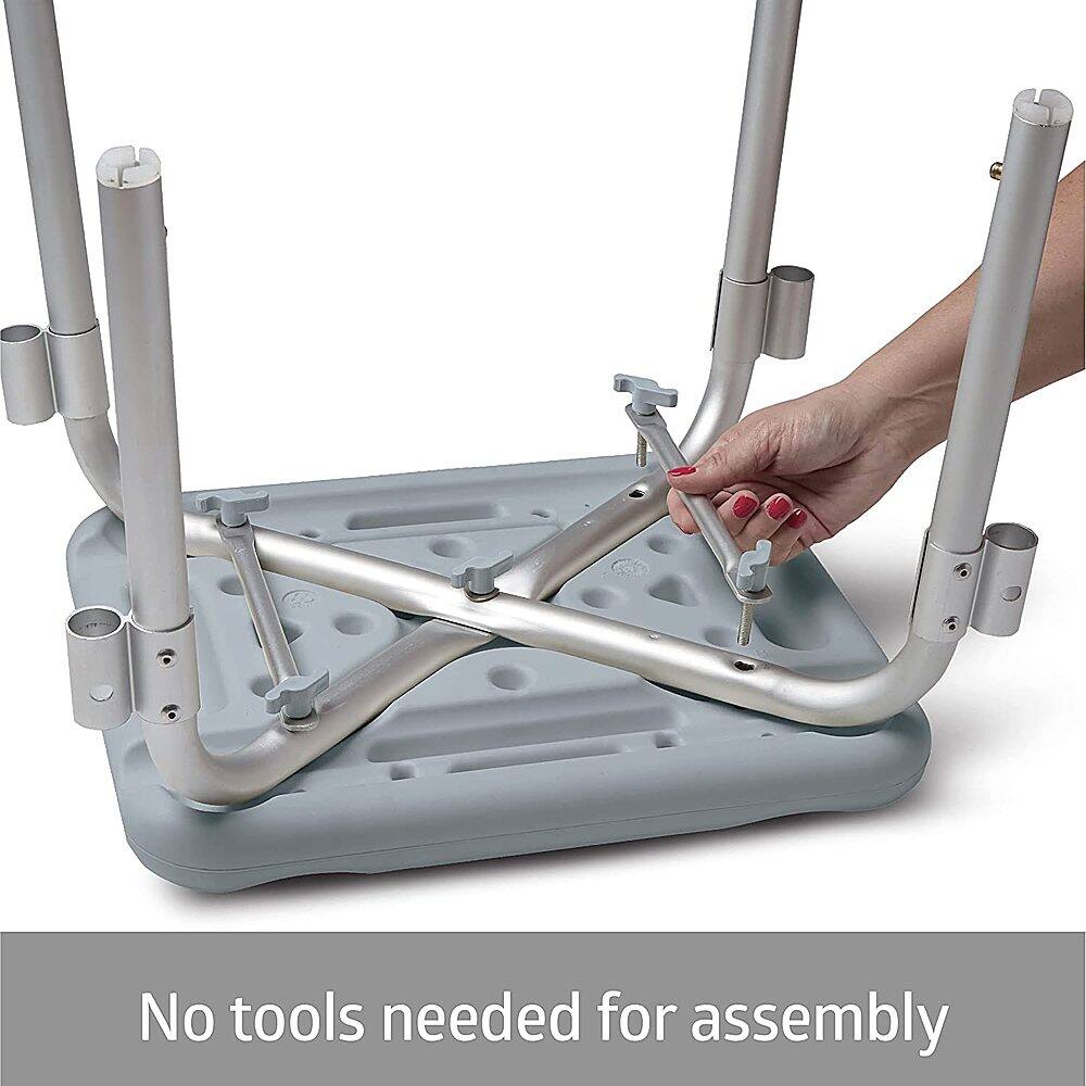 Alt View 11. Medline - Bath Bench with Arms - gray.