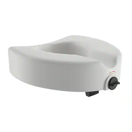 Front. Medline - Elevated Toilet Seat Riser with Microban Antimicrobial Protection - White.