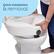 Left. Medline - Elevated Toilet Seat Riser with Microban Antimicrobial Protection - White.