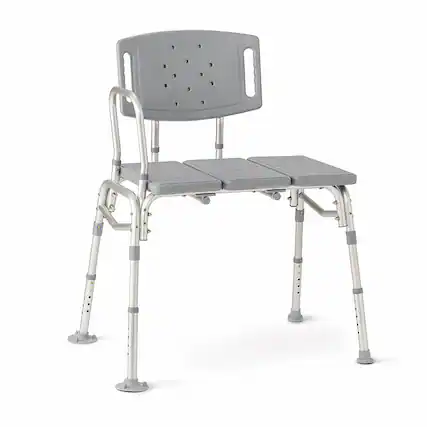 Front. Medline - Bariatric Transfer Bench - gray.