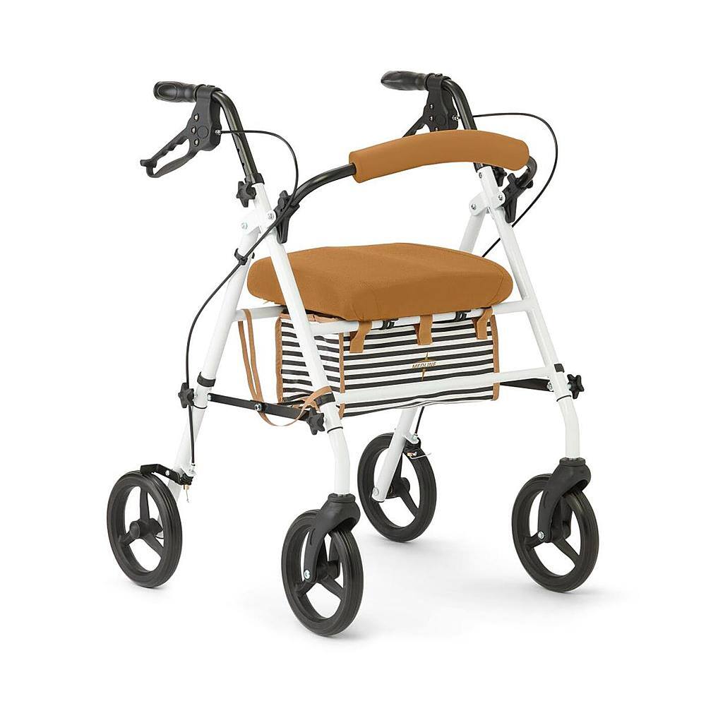 Medline - Sleek Steel Rollators with Microban - White