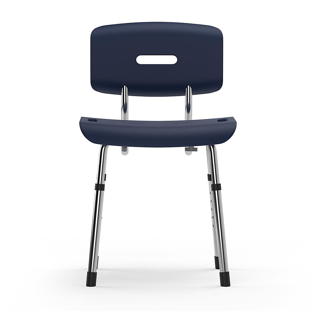 Medline - Bath Chair with Backrest and Microban Protection - Blue - Front_Zoom